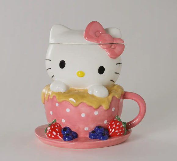 Hello Kitty Tea Cup Cookie Jar PREORDER